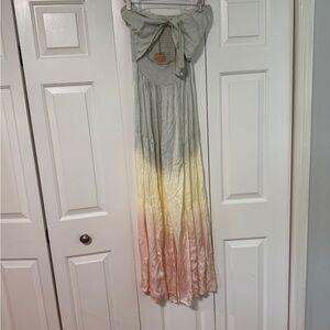 Surf Gypsy Light Green Maxi Jumpsuit with Bow